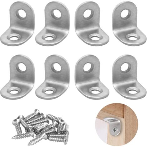 Petite équerre en L, 8 équerres métalliques à angle droit pour bois