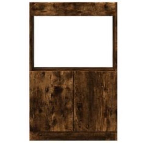 Petite étagère en bois L63xH100xP33 – Collection Bibla-Marron fumé