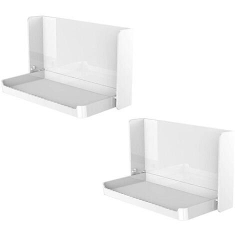 Petite étagère flottante murale, étagère de salle de bain pliable à fixation murale, A--