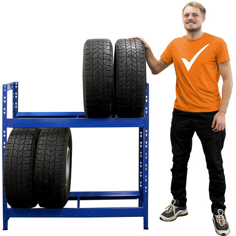 Petite étagère pour pneus Jusqu'à 10 pneus HxLxP 1050 x 1100 x 350 mm Certeo