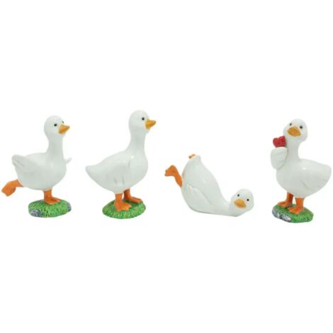 petite figurine de canard en résine, sculpture d'animal amusante pour décoration de cour, patio, pelouse