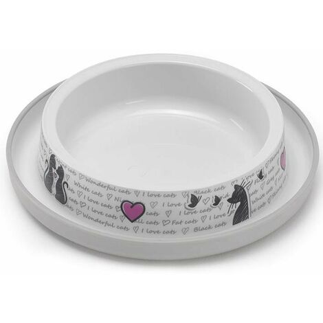 Petite gamelle pour chiens et chats avec base antidérapante et ligne anti-éclaboussures Con Amore