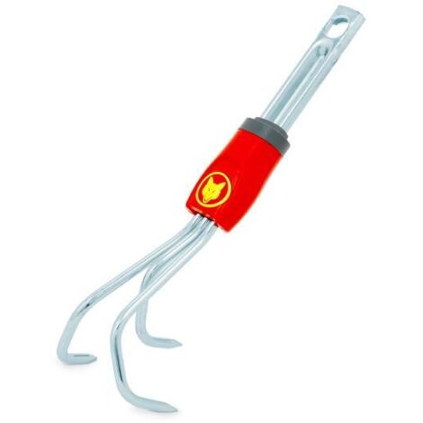 Outils Wolf – Griffe de jardin 3 dents 7 cm en acier galvanisé – Outil ergonomique pour aérer la terre – Compatible manches Multi-Star – LAM