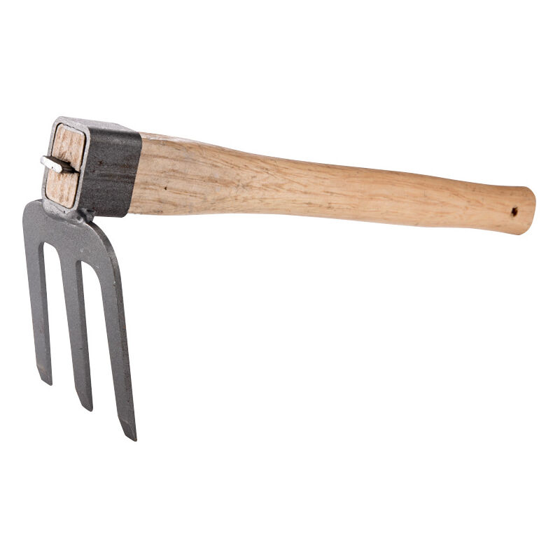 Petite houe de jardin houe à la main houe botanique houe à une main houe de jardin houe à manche en bois outil de jardin, manche en bois trois dents