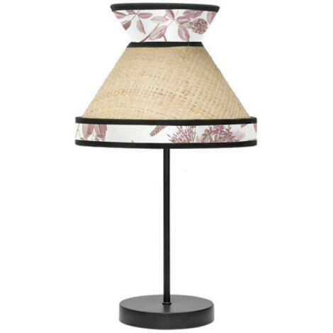 Petite lampe à poser constantinople 1xe14 beige/rouge 45x20x20cm
