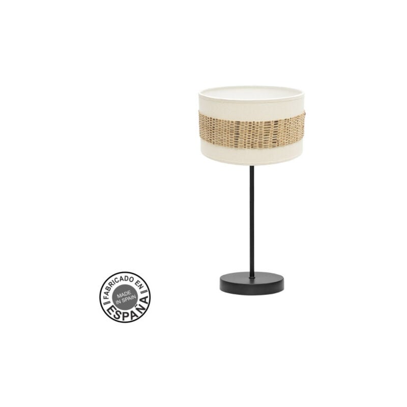 Fabrilamp - Petite lampe à poser nicaragua 1xe14 noir/blanc/naturel 43x17x17cm