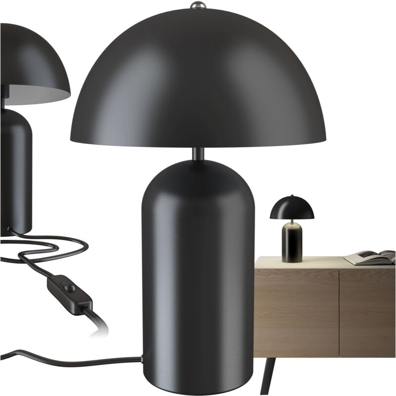 Tectake - Petite lampe de table rétro altea, design champignon, 40W -