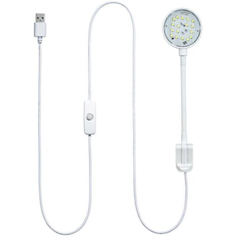Petite lampe LED tube clip USB, lumière orientable 360°, éclairage paysager portable, idéale pour lecture ou décoration.