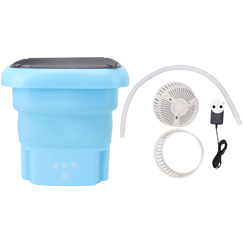 Eosnow - Machine à laver portable,Petite Machine à laver pliable automatique pour vêtements et sous-vêtements, pour dortoir, prise ue bleue 100-240V