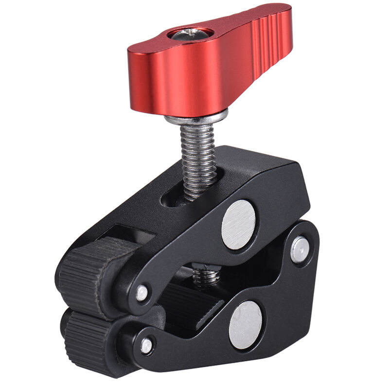 Ineasicer - Petite pince de crabe 1/4' & 3/8' Connecteur à vis, peut être utilisé pour le support d'épaule, le moniteur, la lumière de la caméra, la