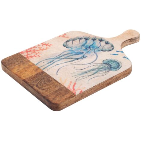 Petite planche à découper méduses pour cuisine nautique et marine