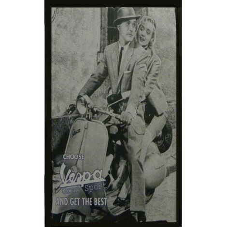 Petite Plaque métal de collection Vespa Balade en Amoureux