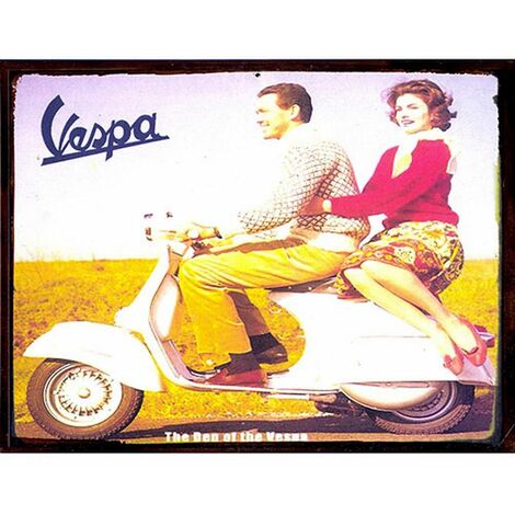 Petite Plaque métal Vespa The Den of the Vespa