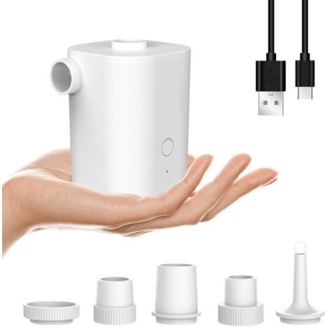 Petite pompe à air portable ultra mini pompe à air avec batterie de 2500mAh rechargeable pour matelas pneumatique,etc。