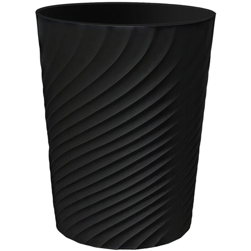 Petite poubelle de 1,8 gallon Poubelle de recyclage Profil fin pour espaces compacts Salle de bain, bureau, chambre, cuisine (1,8 gallon, noir)