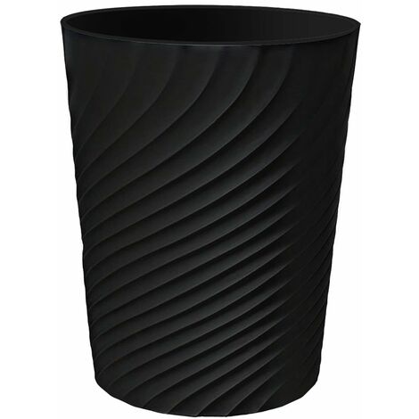 Petite poubelle de 1,8 gallon Poubelle de recyclage Profil fin pour espaces compacts Salle de bain, bureau, chambre, cuisine (1,8 gallon, noir)