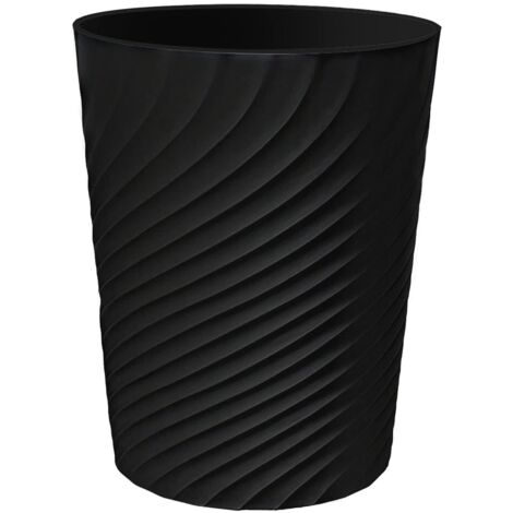Petite poubelle de 1,8 gallon Poubelle de recyclage Profil fin pour espaces compacts Salle de bain, bureau, chambre, cuisine (1,8 gallon, noir)