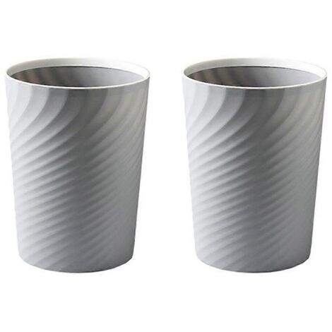 Petite poubelle en plastique, corbeille à déchets (grise)