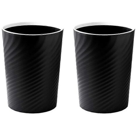 Petite poubelle en plastique, corbeille à déchets (noire)
