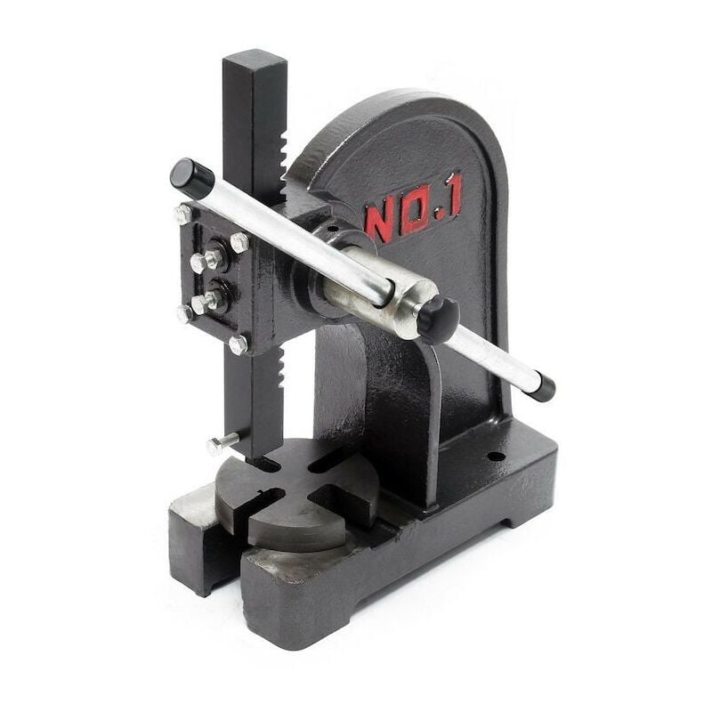 Le Poisson Qui Jardine - Petite Presse d'atelier à manivelle de 1 tonne. Idéal pour établi - Noir