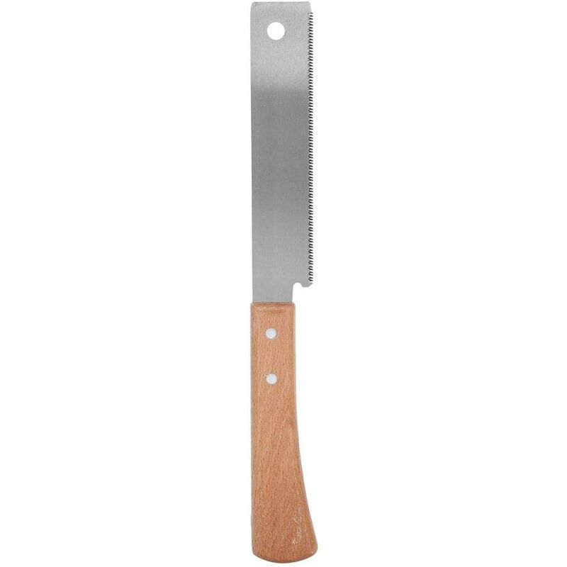 Csparkv - Petite scie à main avec poignée en bois outil de garniture de coupe affleurante pour le travail du bois domestique 12in - silver