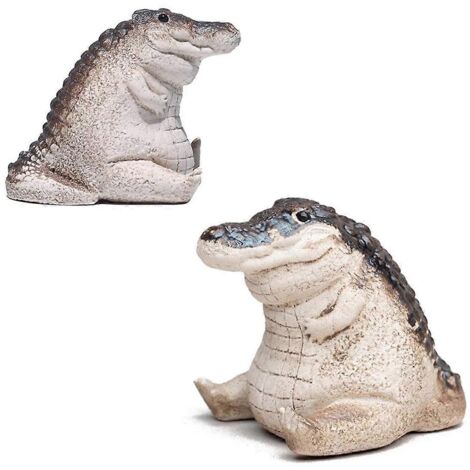 Petite statue d'alligator, ornement de cour, animal, statue d'alligator