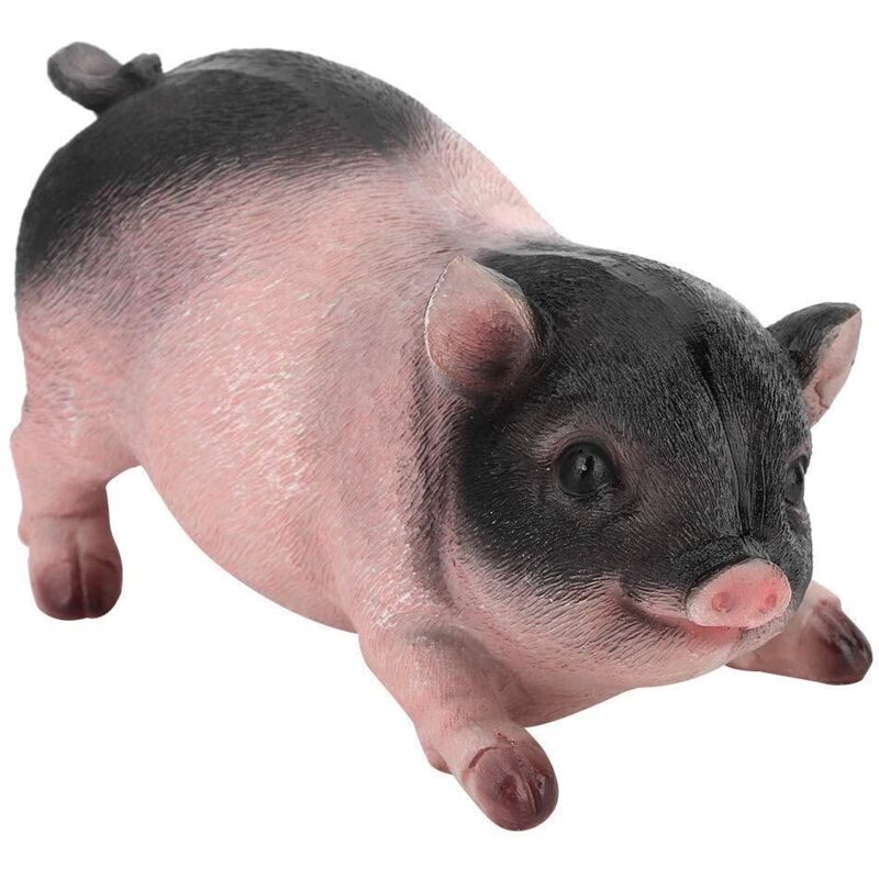 Petite Statue de Cochon pour Le Jardin Statue de Résine Cochon Sculpture Jardin Animaux Résine Petit Cochon Animal Figurines Sculptures Décoration de