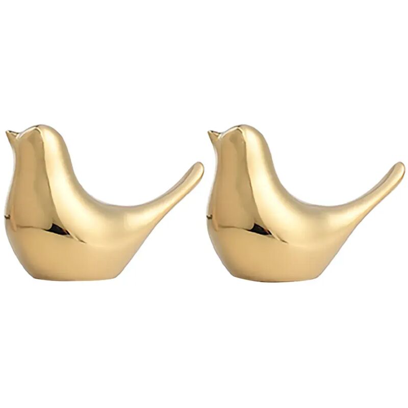 Petite statue d'oiseau décorative en céramique résistante à l'usure, motif oiseau, pour étagère - XL