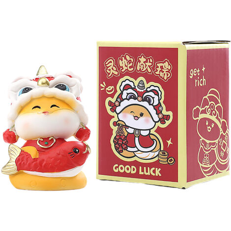 Petite Statuette de Serpent Joyeux ornement de bureau tendance française cadeau du Nouvel An année du serpent décoration pour la maison