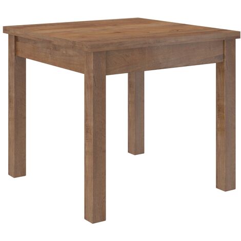 Petite table à manger carrée 80-80cm en bois marron Orka