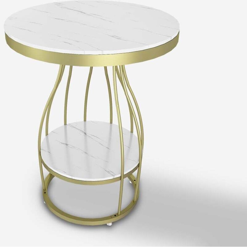 Petite table basse ronde en métal noir doré marbre 45x63cm Neep L - Gold Petite table basse ronde en métal noir doré marbre 45x63cm Neep L - Gold