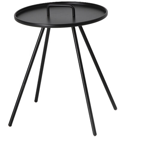 Petite table basse simple salon en fer forgé canapé d'angle plusieurs petite table ronde (noir)-BDD