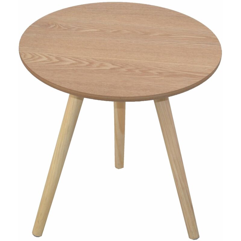 Petite table d'appoint pieds en bois 40 x 41,5 cm - noir