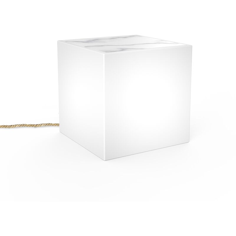 BORA Table basse lumineuse avec câble pour l'extérieur et l'intérieur très résistante. Lumière LED