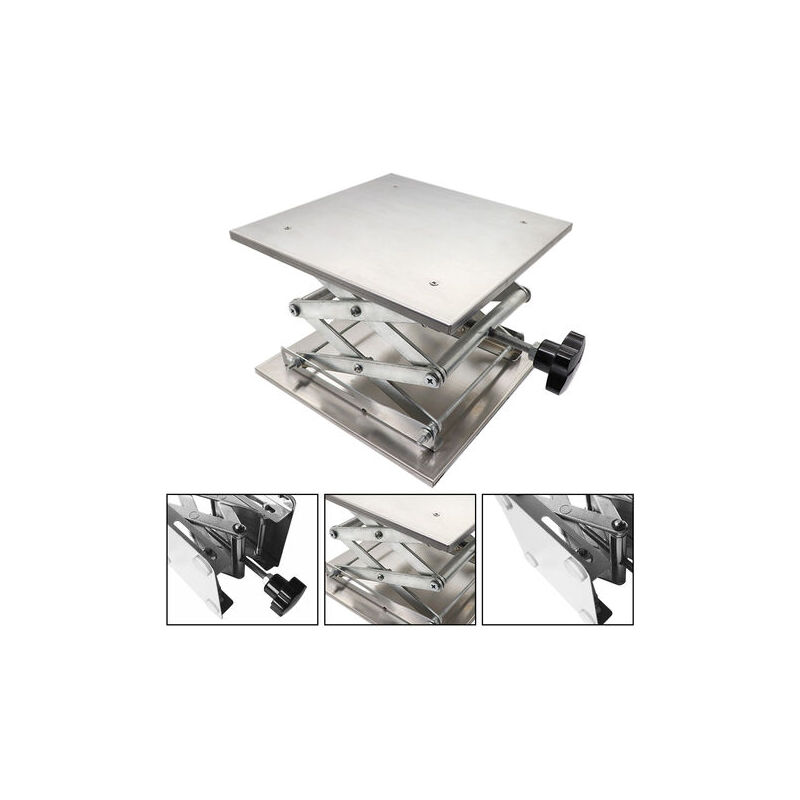 Petite table élévatrice en acier inoxydable Positionneur d'élévateur manuel portable Outil d'assistant expérimental/soudure