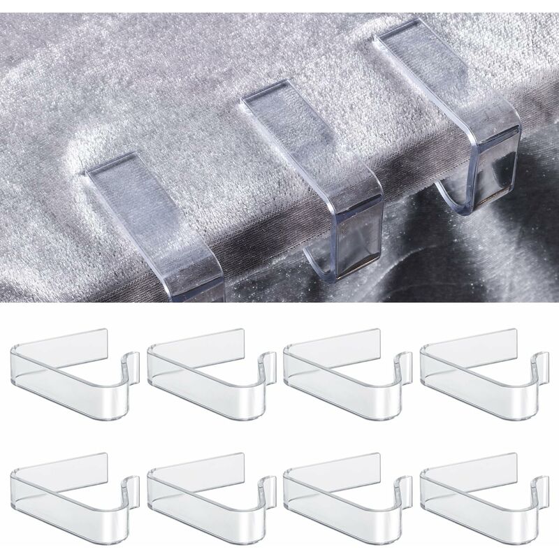 Linghhang - Petite taille) 8 pièces pinces à nappe en plastique, pince à nappe transparente support de nappe pince à nappe pour table de 1,7 à 3,5 cm