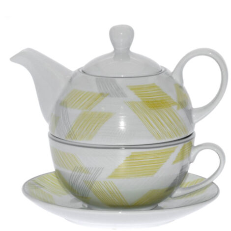 AUTRES Petite théière égoïste en porcelaine blanche et anis 0.25 l