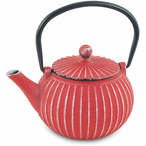 Petite Théière Japonaise rouge en fonte 0.5 Litre