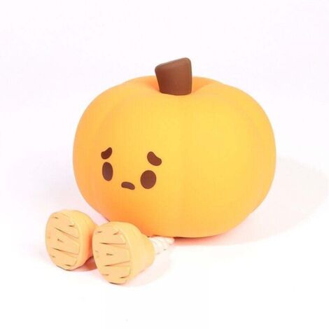 Petite veilleuse LED citrouille, lampe de chevet en Silicone à intensité variable, veilleuse tactile Rechargeable pour la décoration d'halloween