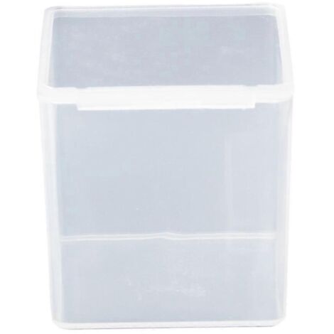 Petites boîtes de rangement carrées transparentes pour bijoux, perles et loisirs créatifs.