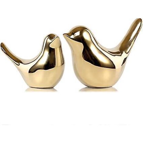 petites Statues D'animaux En Cramique Dore Dcor La Maison Ornements De Style Moderne
