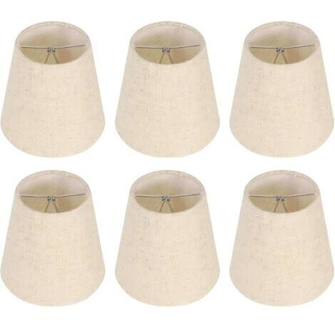 Petits abat-jour à clipser sur l'ampoule, lot de 6 abat-jour pour lustre, 8,9 x 12,7 x 14 cm, petit abat-jour de remplacement pour lustre.