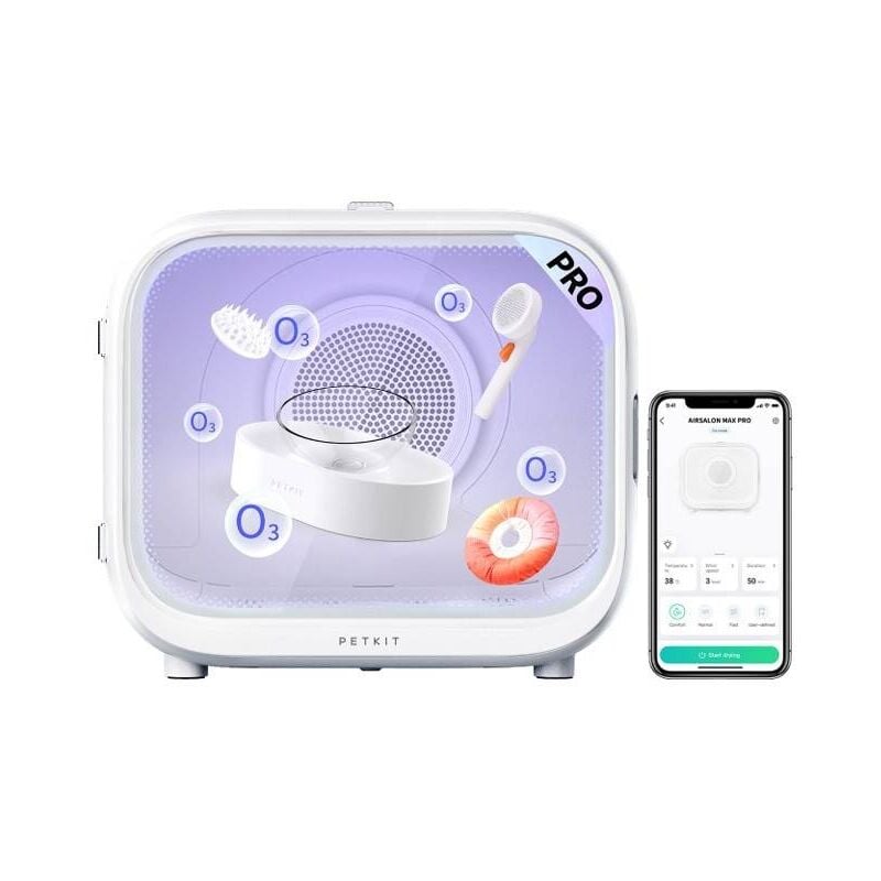 Petkit - Airsalon max pro séchoir automatique pour chiens, chats, 60L