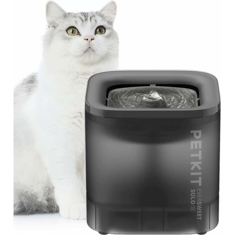 Cybertail Fontaine à Eau pour Chats, avec Pompe à Eau sans Fil, Moins de 25dB, Filtre 3.0, Equipé de Lumières led, Capacité de 1,8L pour Chats Chiens