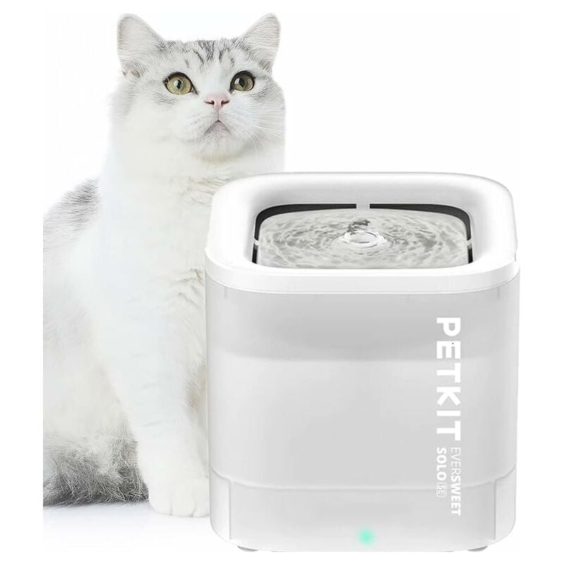 Cybertail Fontaine à Eau pour Chats 1.8L, avec Pompe à Eau sans Fil, Moins de 35dB, Filtre 3.0, Equipé de Lumières led, pour Chats Chiens et D'Autres