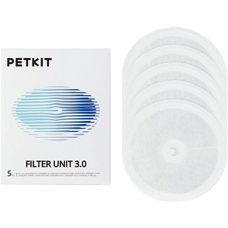 PETKIT Filtre pour fontaine à eau pour Chat et Chien, 5 pièces - EVERSWEET 2.0 & 3.0 & CYBERTAIL - Petkit