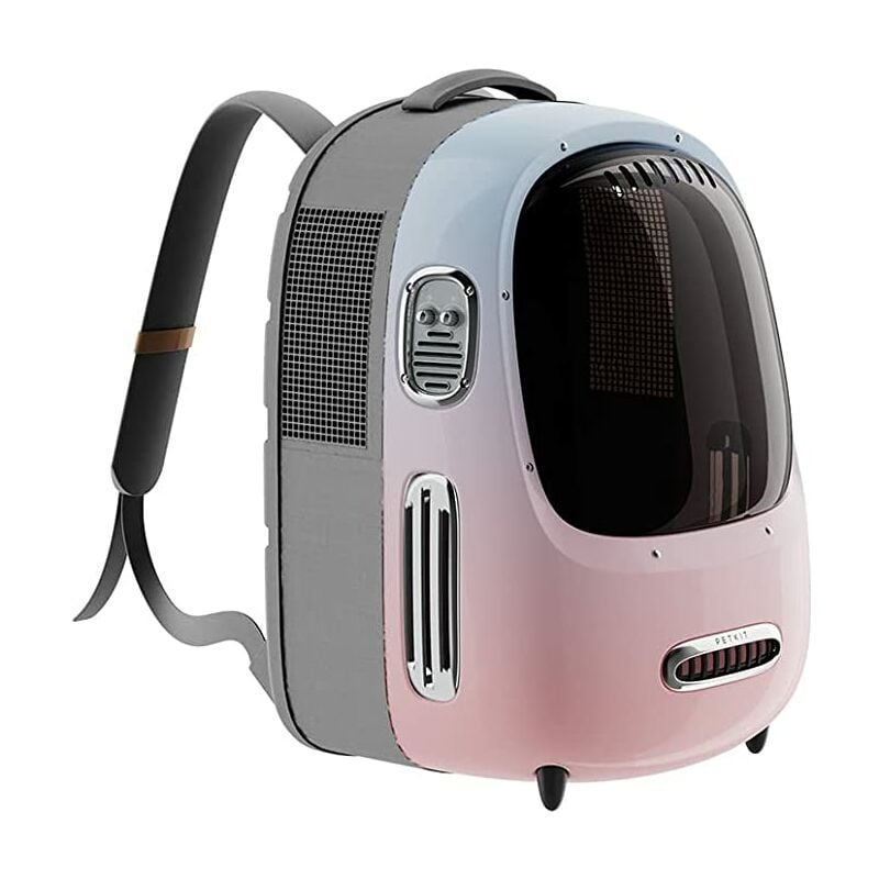 Sac à Dos pour Chat, Sac à Dos de Voyage Portable pour Chiots, Ventilateur Intégré et Dispositif d'éclairage, Sac à Dos pour Animaux de Compagnie