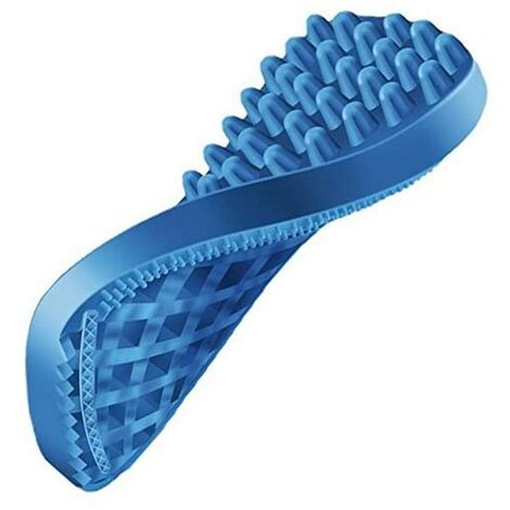 Pet&Me - Spazzola in gomma morbida a pelo corto, colore blu