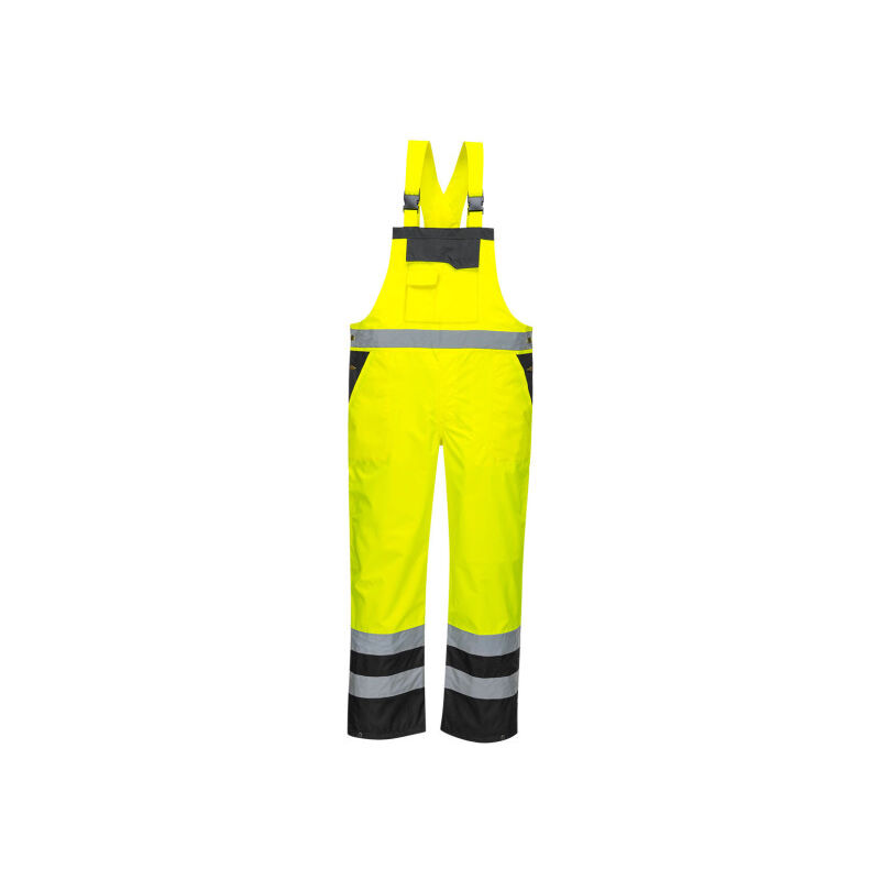 Portwest - Peto de alta visibilidad bicolor Contrast tejido Oxford iso 20471 S488 5XL Amarillo / Negro