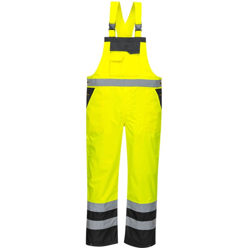 Portwest - Peto de alta visibilidad bicolor Contrast tejido Oxford iso 20471 S488 5XL Amarillo / Negro
